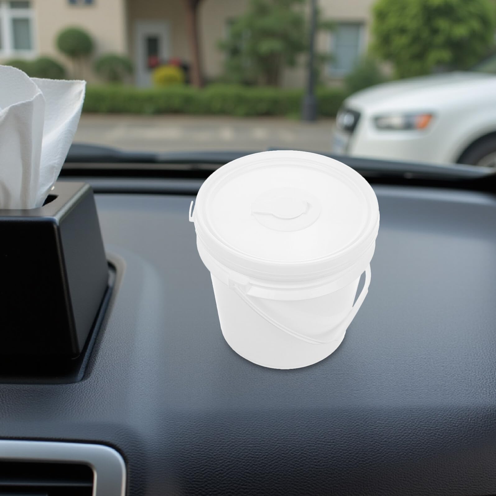 SHINEOFI 2stücke Feuchttücherbox Deckel Wiederverwendbarer Feuchttuchspender für Auto und Bad Eimer mit Griffen für Feuchttücher