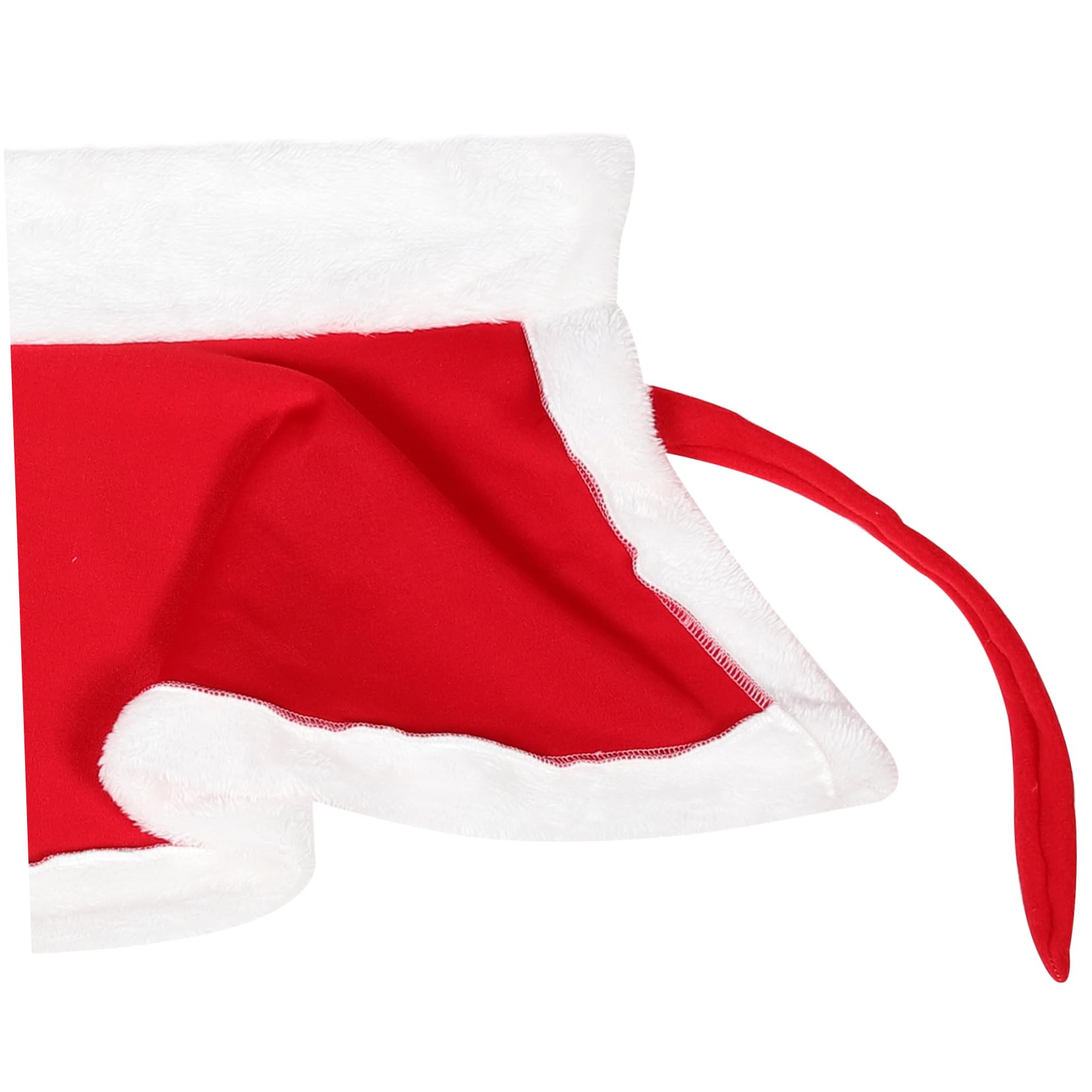 minkissy Costume Natale per Vestito Natale in Poliestere con Maniche Lunghe Sciarpa Cintura e Cappello per Feste e Natalizi