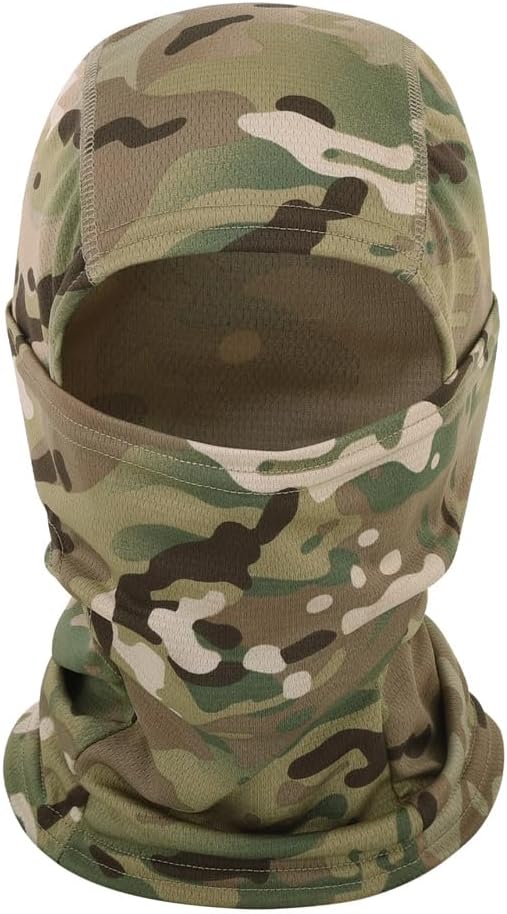 KRYDEX Tactical Face Mask Balaclava Face Cover Full Head Wrap Quick Dry Neck Gaiter for Hunting,Motorcycle, Cycling, Hiking