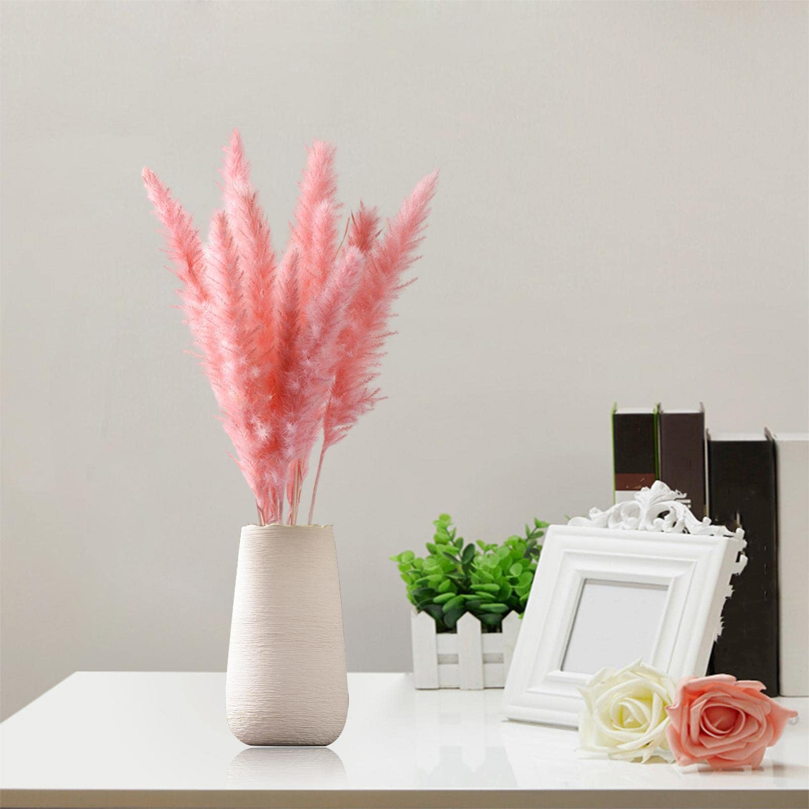 HEAVENGLOW 15x Dried Pampas Grass Reed Flowers Bunch Home Party Gift Boho Decor Pink-image-48