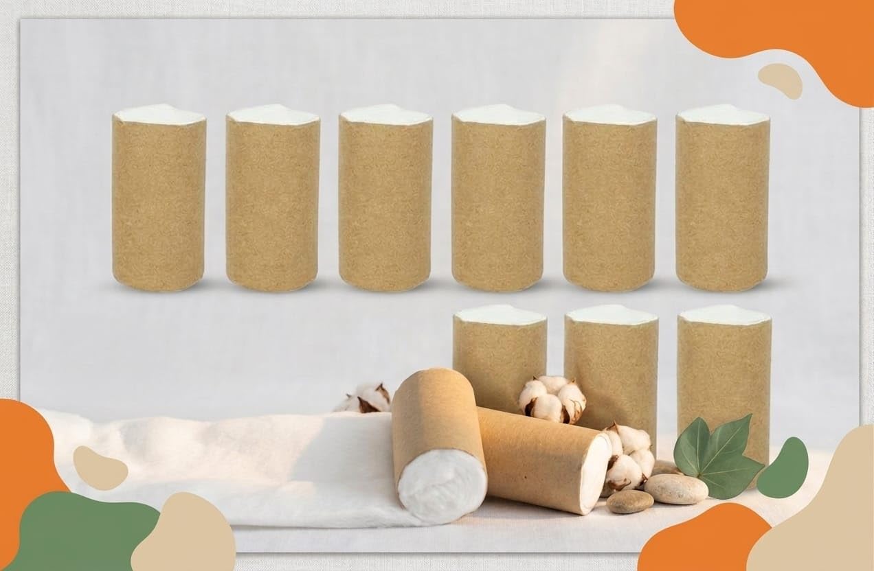 SYMKARD- Small Pure Cotton Roll for Clinic Use, Hospitals Use, First Aid, Makeup Remover, Beauty and Baby Care, Multipurpose Cotton, Cotton Non-Sterilized (15gm Each, pack of 12)-picture-21