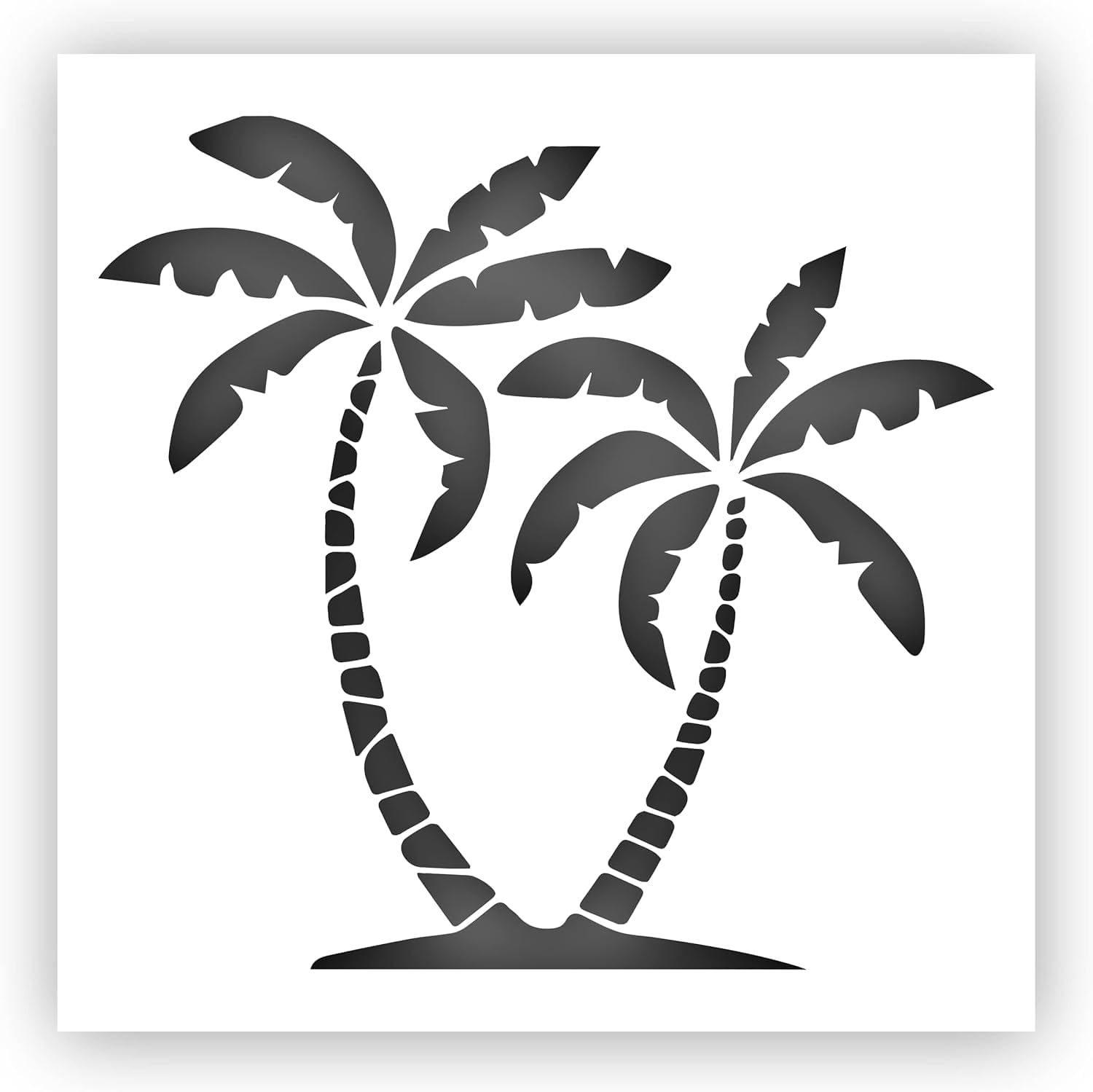 Palm Trees Stencil - Choose a Size (18"x18") - Laser-Cut Reusable Plastic