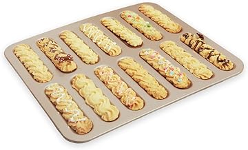 CANDeal Bandeja de assar Eclair de aço resistente antiaderente 14 furos para assar em casa utensílios de cozinha e pequenas sobremesas de esponja recheadas em creme