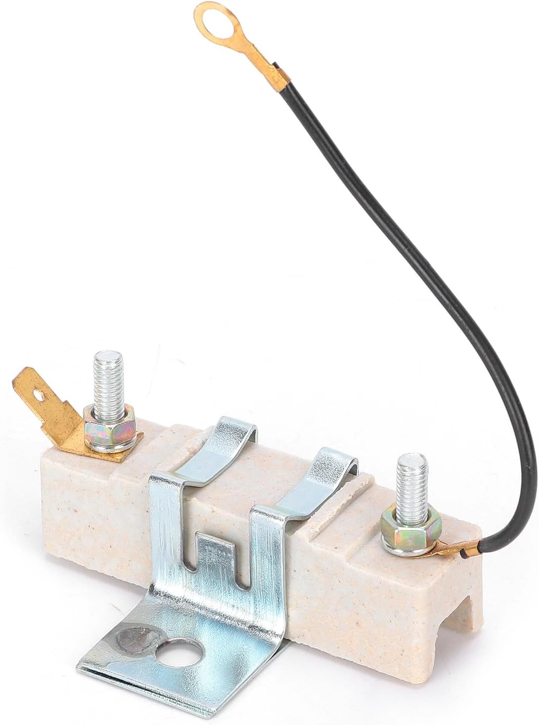 1.5 Ohm Ballast Resistor, Ignition Coil Resistor Ceramic Automotive Replacement Part - 12V Metal Ceramic Resistor for Classic Car Automobile Fuel Injection & Points Distributor (1PC)