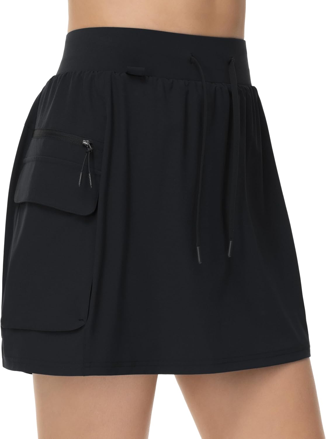 THE GYM PEOPLE Women's Quick Dry Hiking Cargo Skorts Lightweight Drawstring Athletic Golf Skirts Built-in Shorts with Pockets - Image 2