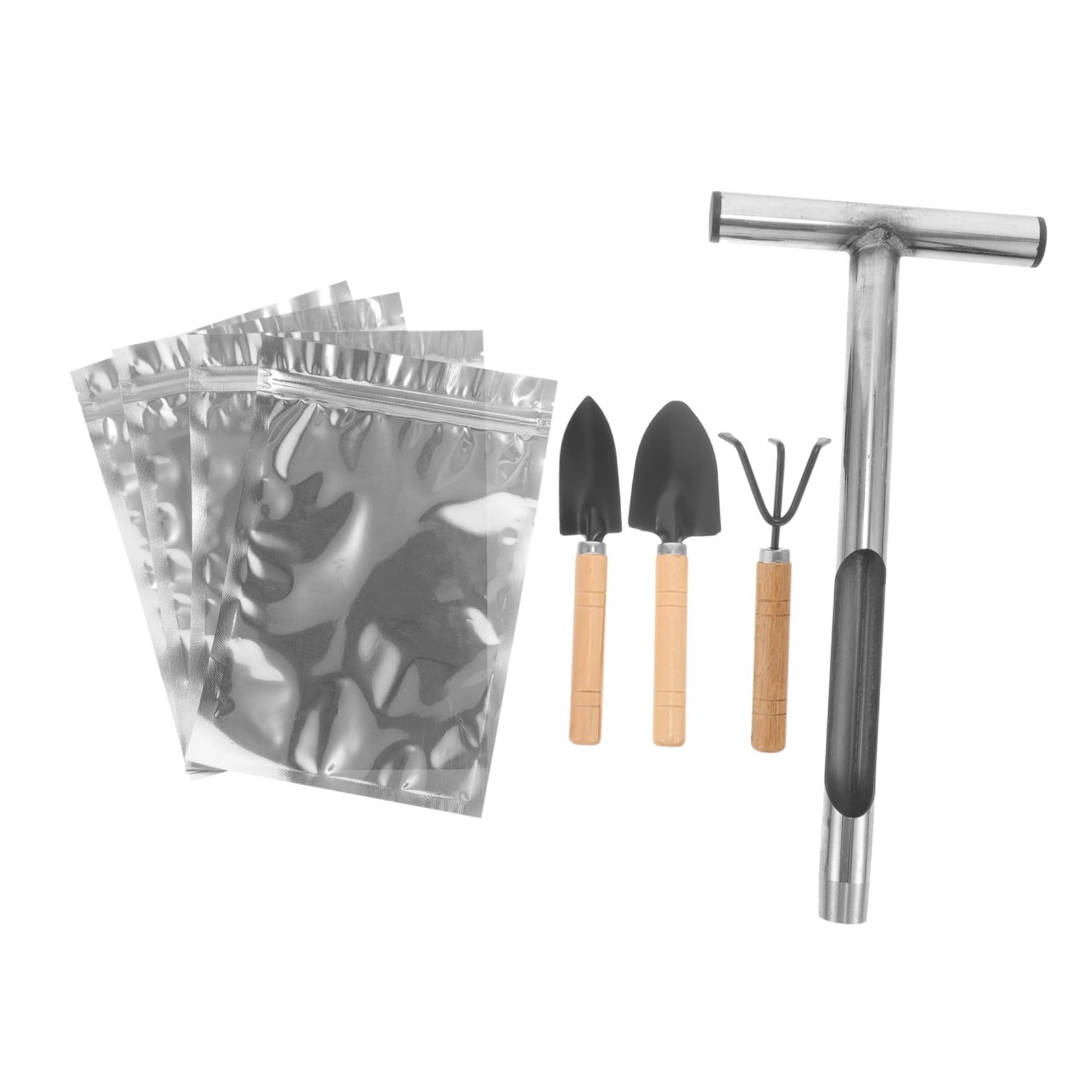 Didiseaon Edelstahl Bodenproben sonde mit Ergonomischem T Griff Langlebiges Kompaktes Bodentestgerät für Garten Nutzgarten und Rasenpflege Leicht Transportierbar und Wiederverwendbar
