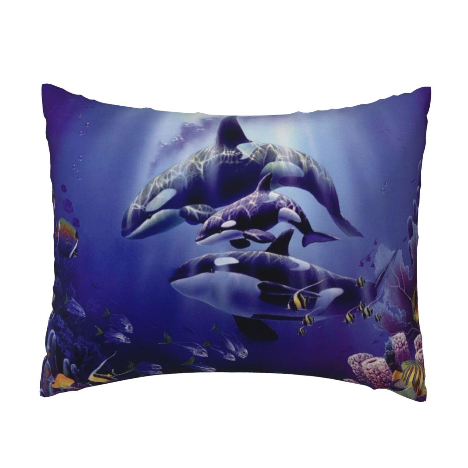 GSGCSBYMLG Killer Whales printed Pillow Case 20x26in Cushion Cover