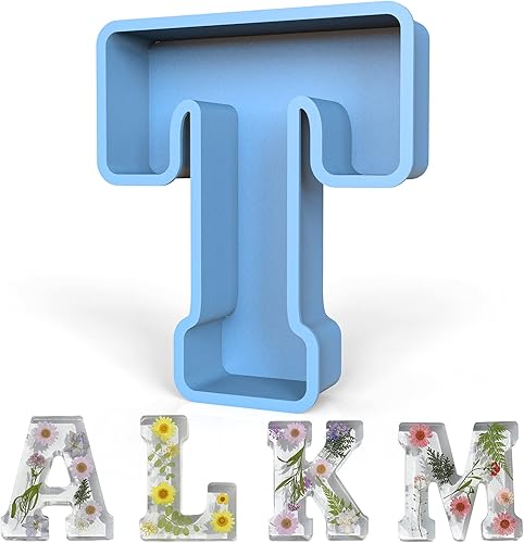 Miniatura 44 de Molde de resina, moldes de silicona 3D de letra R grande para fundición de resina epoxi, moldes del alfabeto de silicona para resina para arte