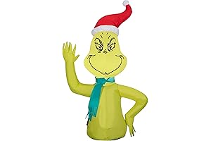 Life-Size Gemmy CarBuddy® Christmas Inflatable Grinch, 3.5 ft Tall