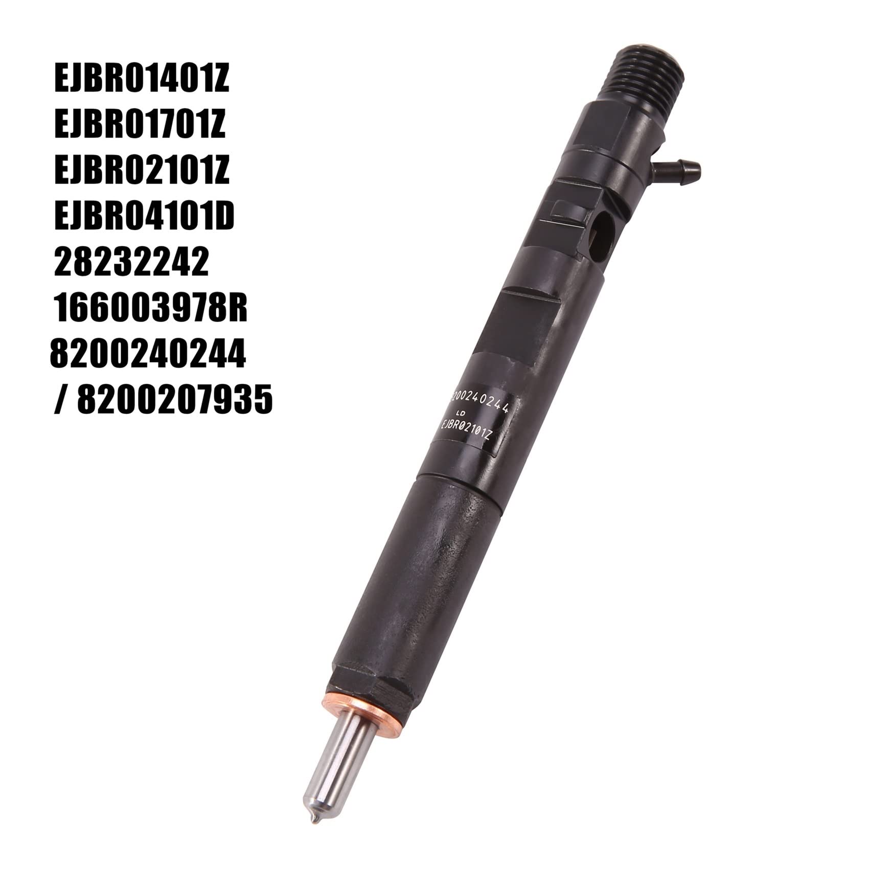 Buse d'injecteur à rampe commune de carburant Diesel, Compatible avec Renault Clio Kangoo Thalia 1.5 DCi EJBR01401Z EJBR01701Z EJBR02101Z
