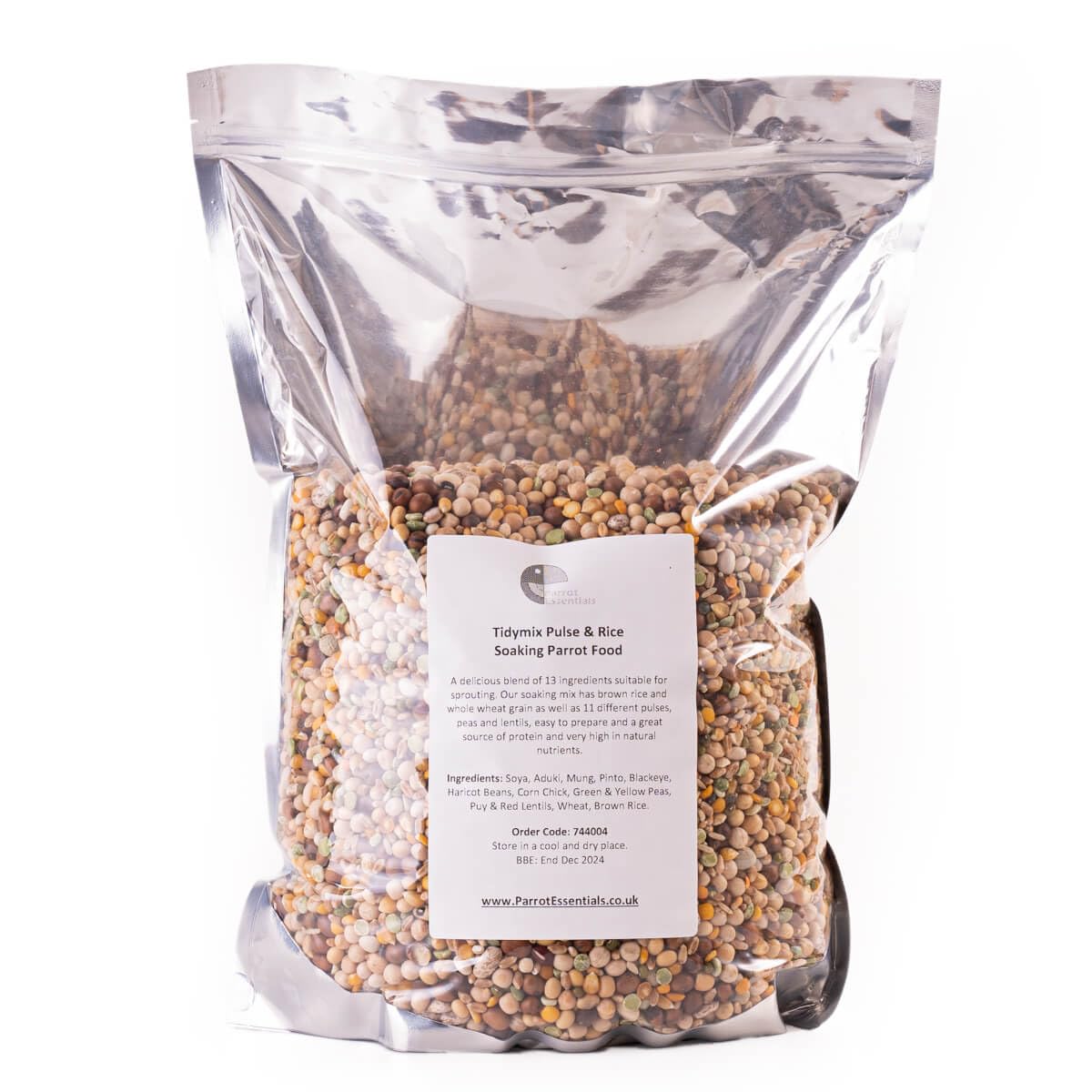 Parrot Essentials Tidymix Manufactured Pulse & Rice Soaking Premium Parrot Food Parrot Seed (4Kg)