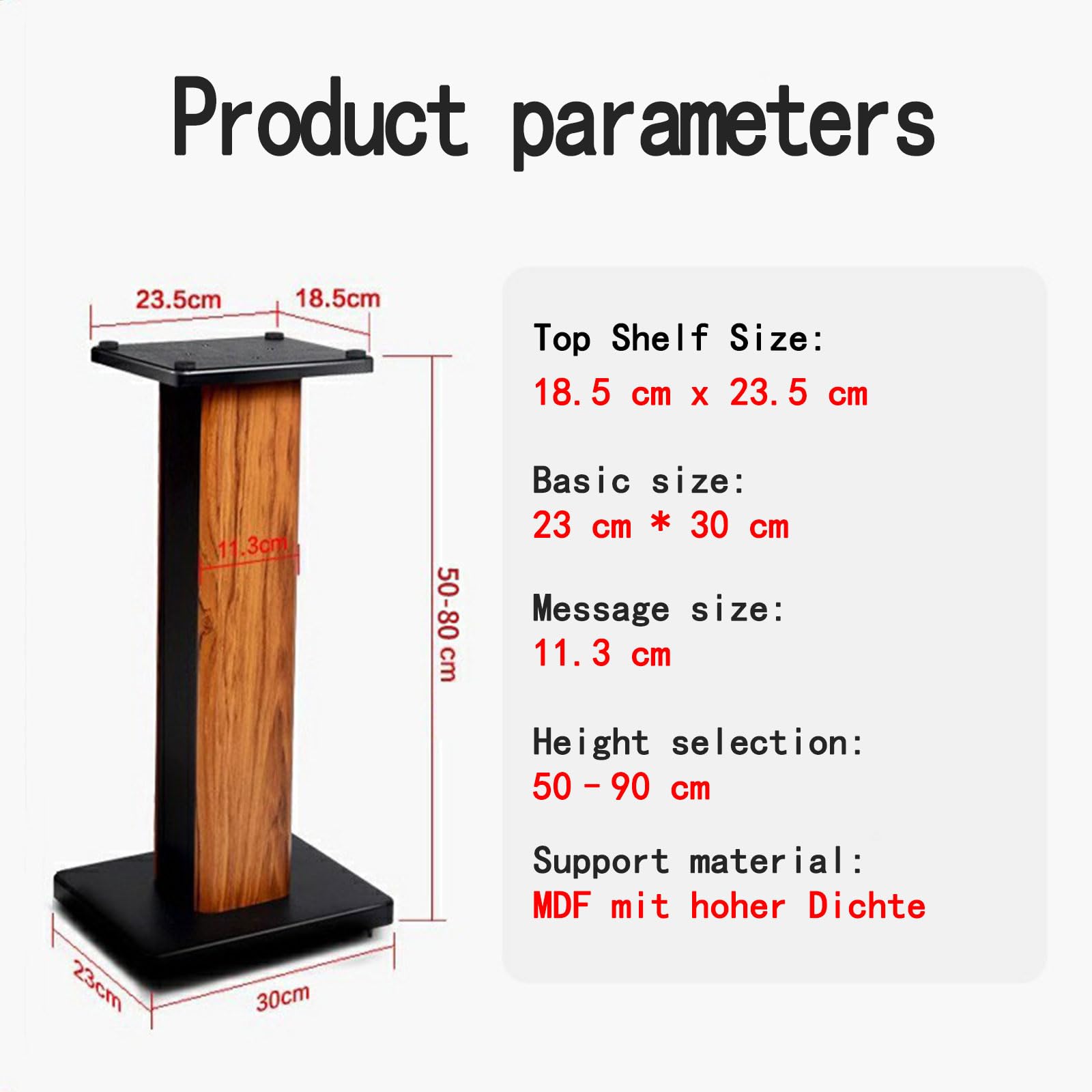1 paio di supporti universali per altoparlanti, design scavato per un migliore ascolto audio, ideale per home theater e cinema