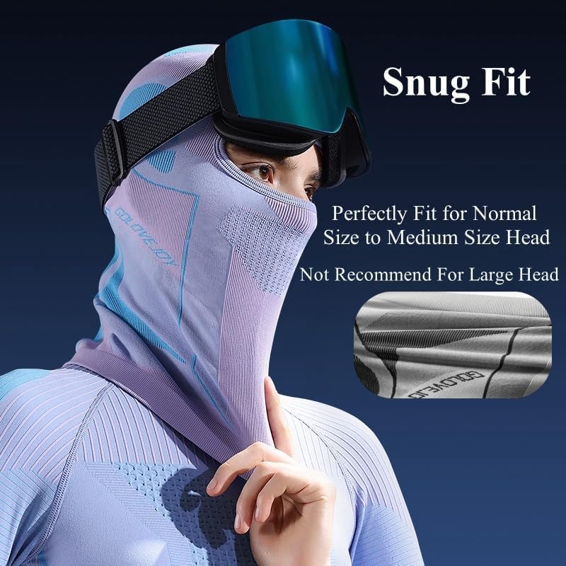 Winter Ski Mask for Men Women, Helmet Friendly Motorcyde Balaclava Full Face Masks Cold Weather Head Cover for Skiing - Image 6