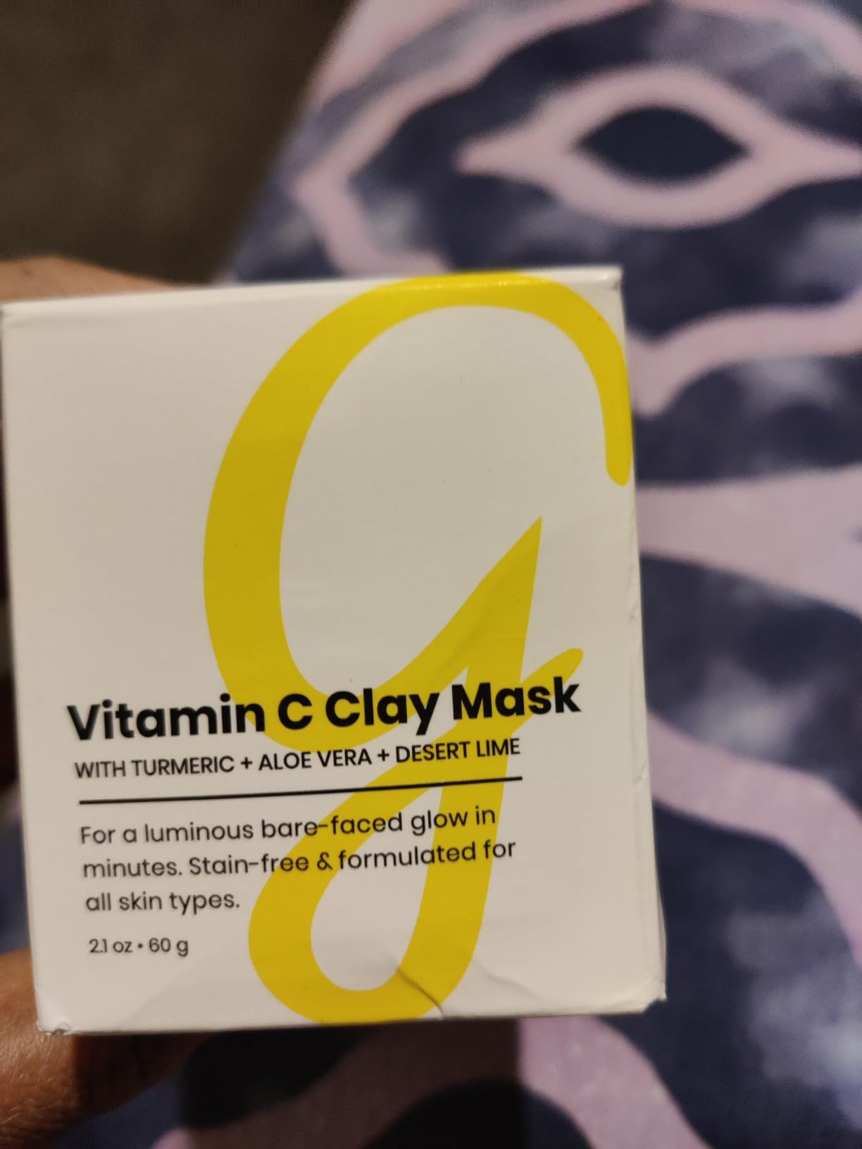 Gleamin Vitamin C Clay Mask for Dark Spots - Brightening Clay Face Mask with Turmeric, Deep Cleansing & Pore Refining Treatment, Helps Improve Uneven Tone & Post-Blemish Texture, 2.5 oz Up to 20 Uses
