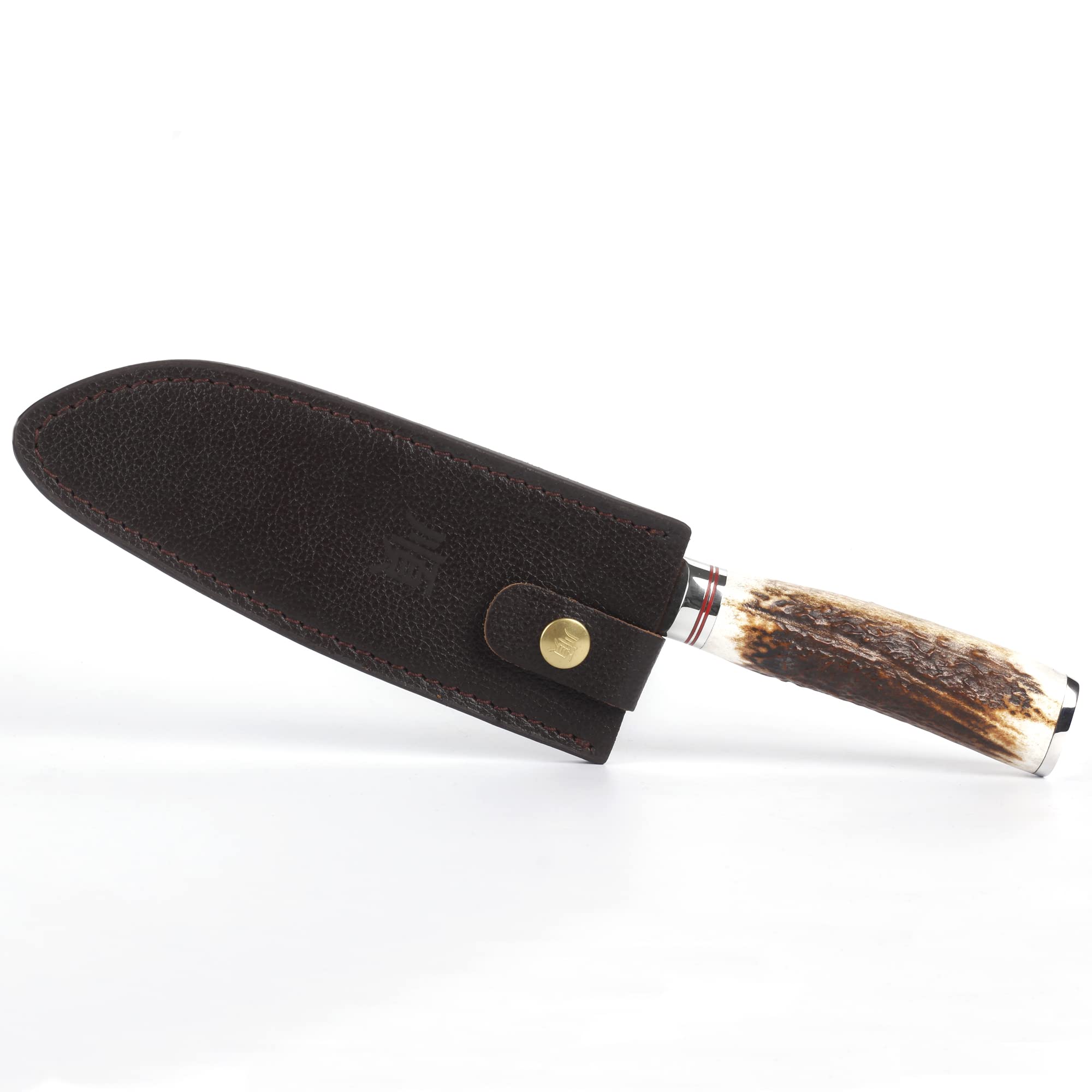 Sunlong Coltello Santoku da 7 Pollici Coltello Professionale Chef-Giapponese VG10 67 Strati ad Alto tenore di Carbonio Damasco- Manico ergonomico Antler SL-DK1047DH