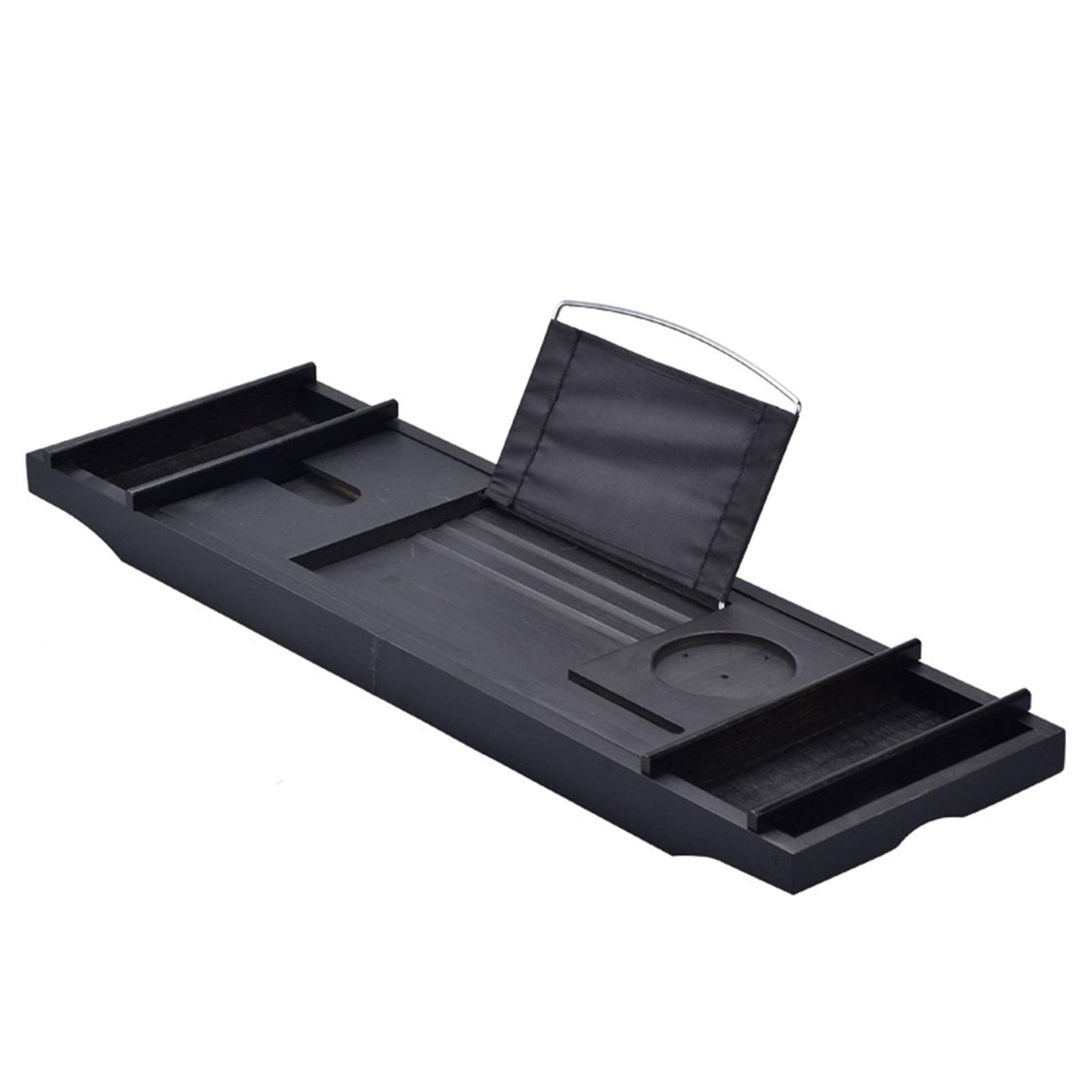 Bandeja para bañera Bandeja para bañera Antideslizante Multifuncional telescópica Bandeja para bañera (Color : Black, Size : 75x23cm) (Black 75x23cm)