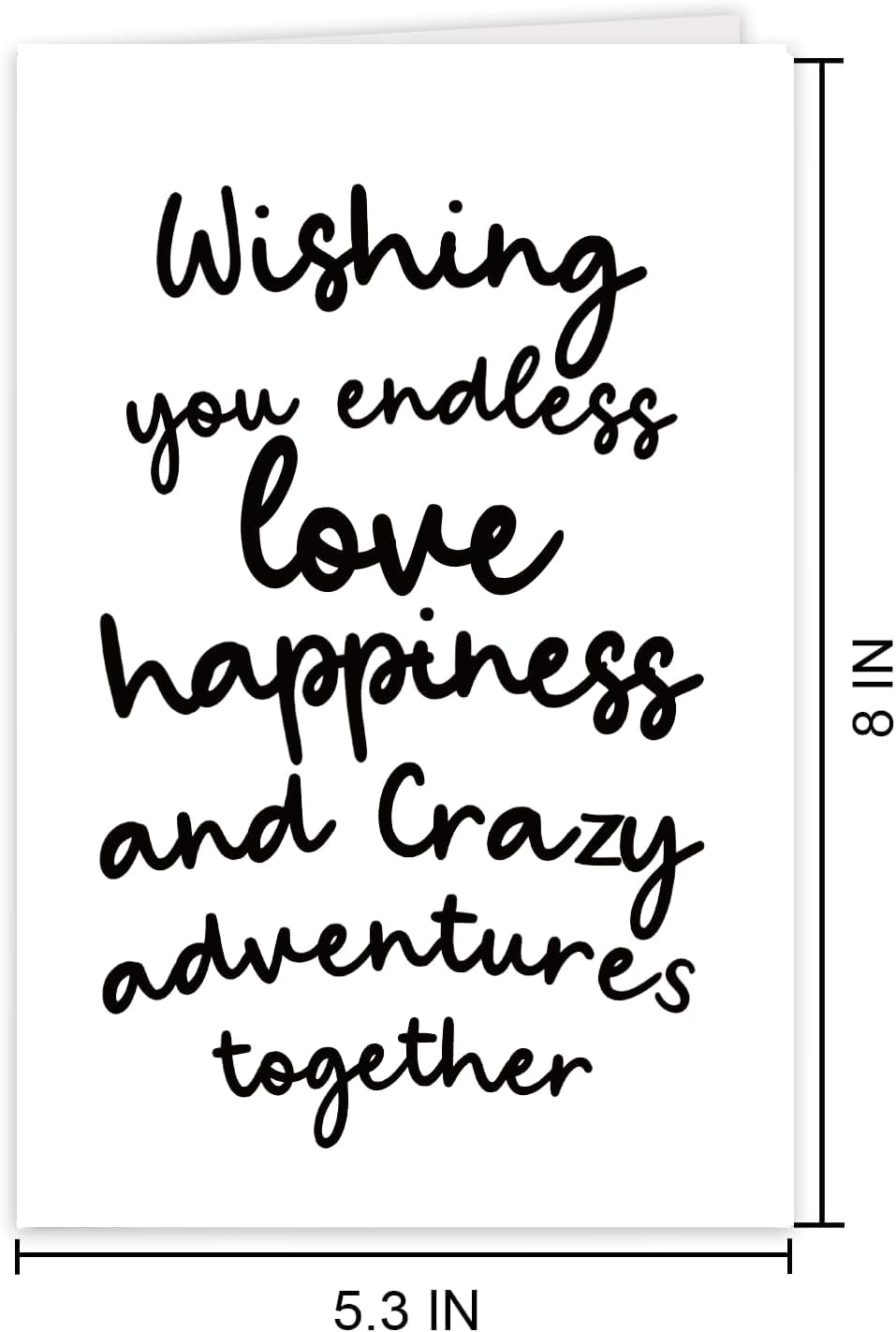 UUEFKTN Funny Wedding Engagement Cards for Friends, Congratulations Card for Newlyweds, Congratulations Eco Card for Newly Married or Engaged Couple #1 image 6 of 6 B0CN1392HM