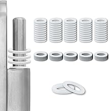 Pack of 100 fitting rings room doors, washers, door hinge, plastic door hinge, room doors, 10 x 15 mm (thickness 1.2 mm, 50 pieces + thickness 0.5 mm, 50 pieces), mounting rings without