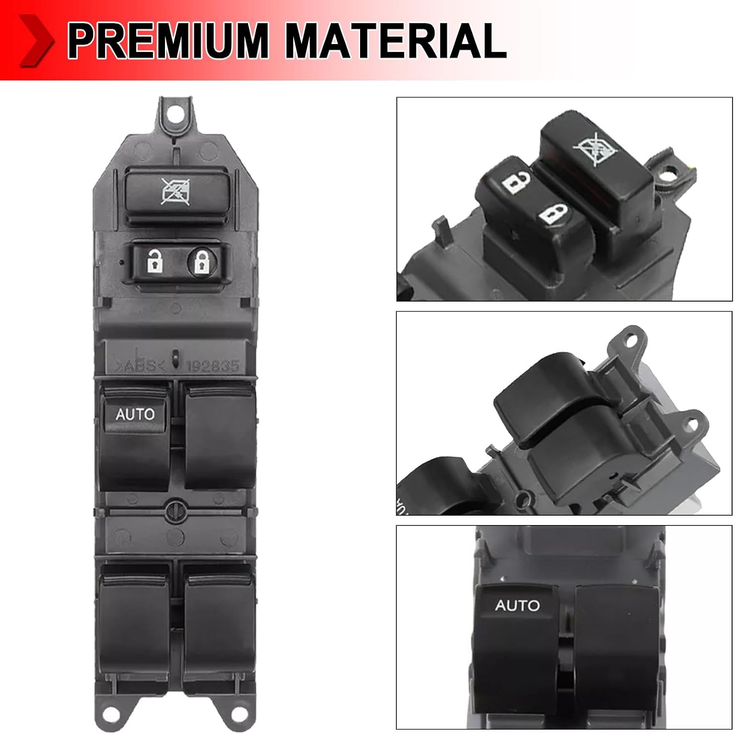 84820-02190 Front Left Driver Side Power Window Master Control Switch Fit for Toyota Camry Corolla Prius Yaris Highlander RAV4 2006-2016, Replace 84820-06100, 4820-06130