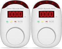 Vista 9 de KOABBIT Detector de Monóxido de Carbono - Alarma de Monitoreo de Niveles de CO con Encaje, Alarma de Sonido y Luz Digital