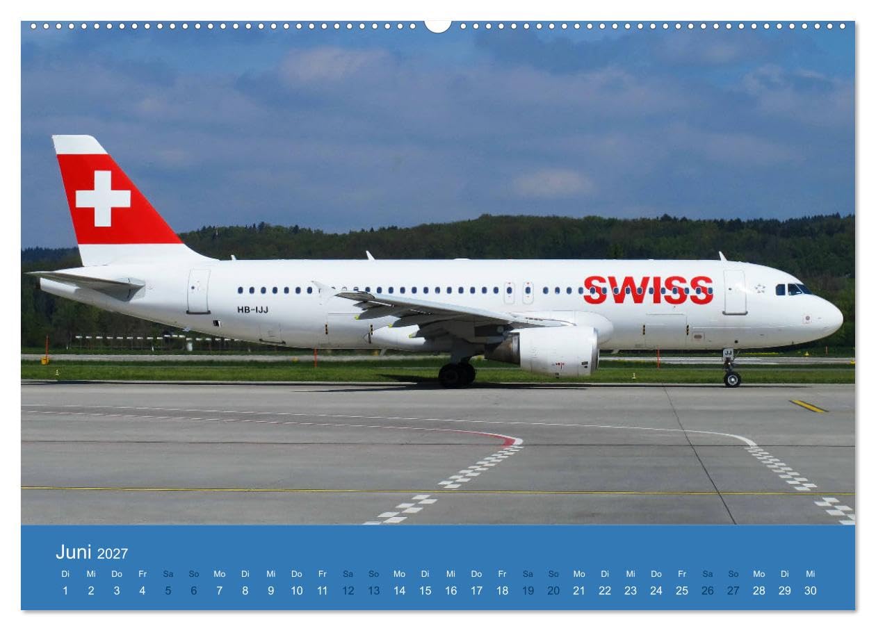 CALVENDO - Airbus Airliners (Wandkalender 2027 DIN A2 quer), Monatskalender: Die Airbus Flugzeug Familie deckt heute das ganze Airline Spektrum ab. Grund genug, hier alle eigene Airbus Modelle Revue p
