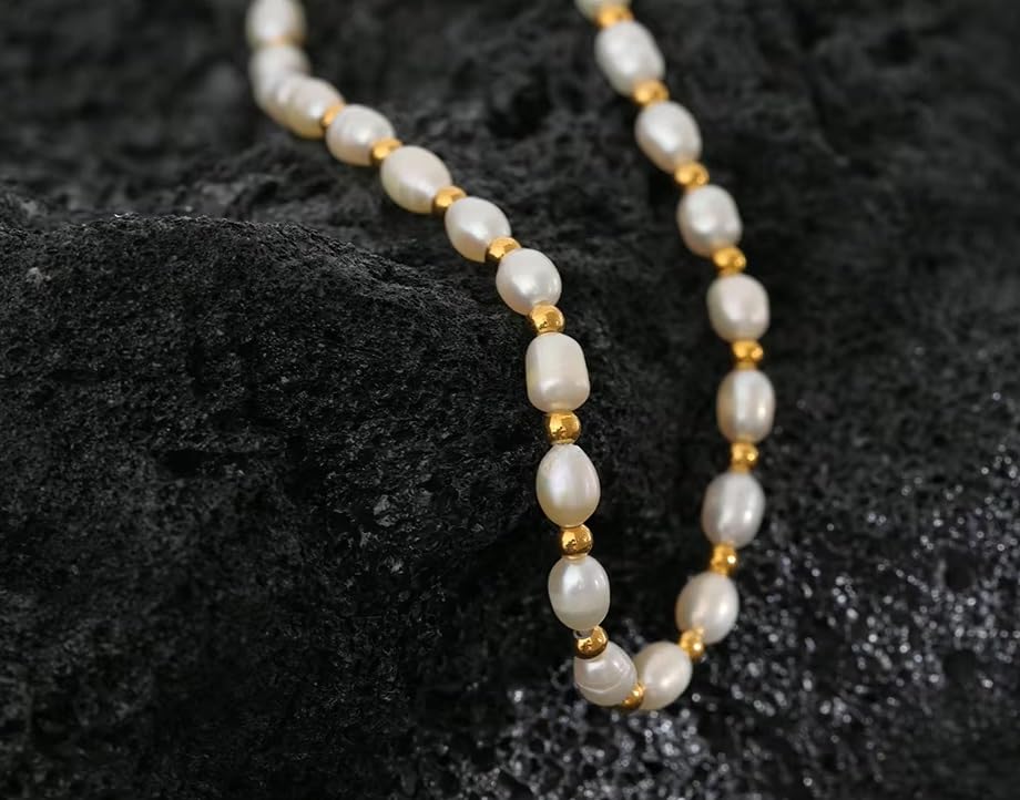 Collier perles d'eau douce naturelles bijou tendance pour votre style
