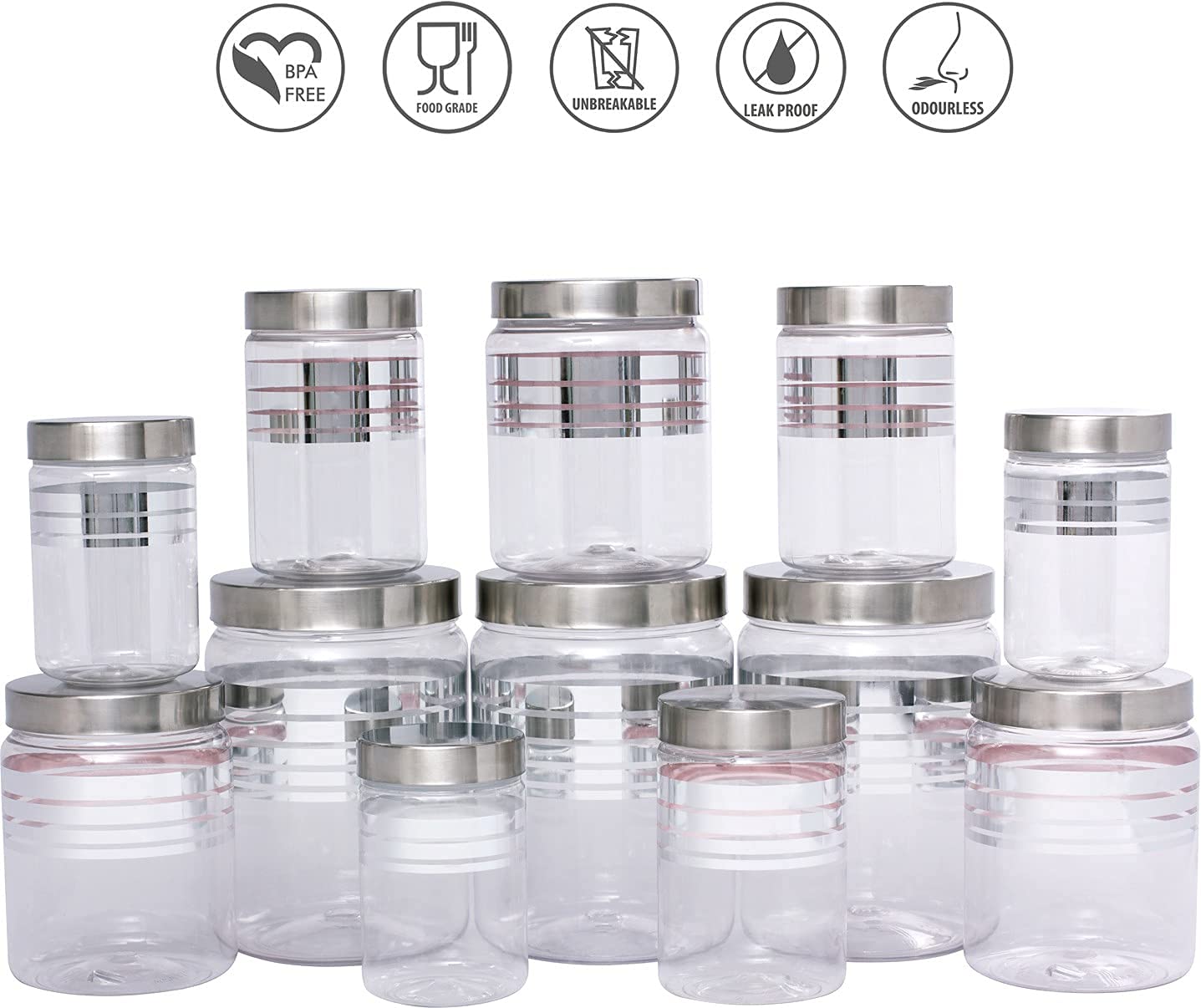 G-PET Silver Line Containers - 12 Piece Set -2