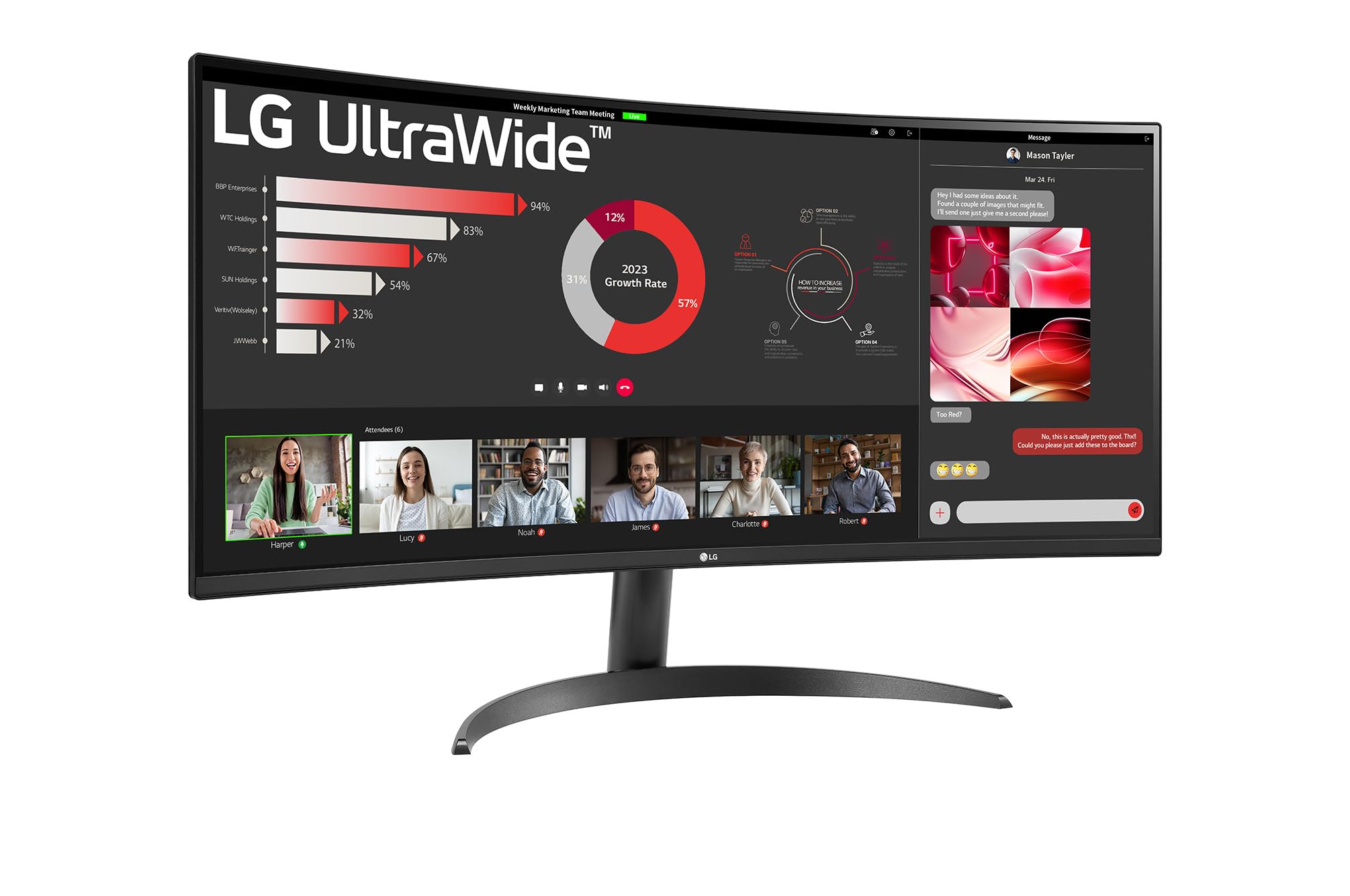 Lg Ultrawide 34wr50qK-B - Monitor Led - Curvo - 86,42 Cm (34")