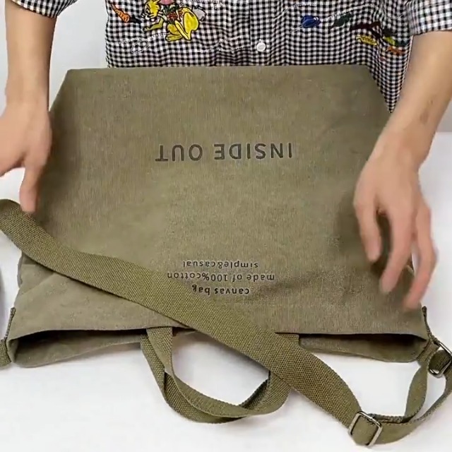 Bolso Tote de Lona para Mujer Grande Retro con Letras miniatura 7