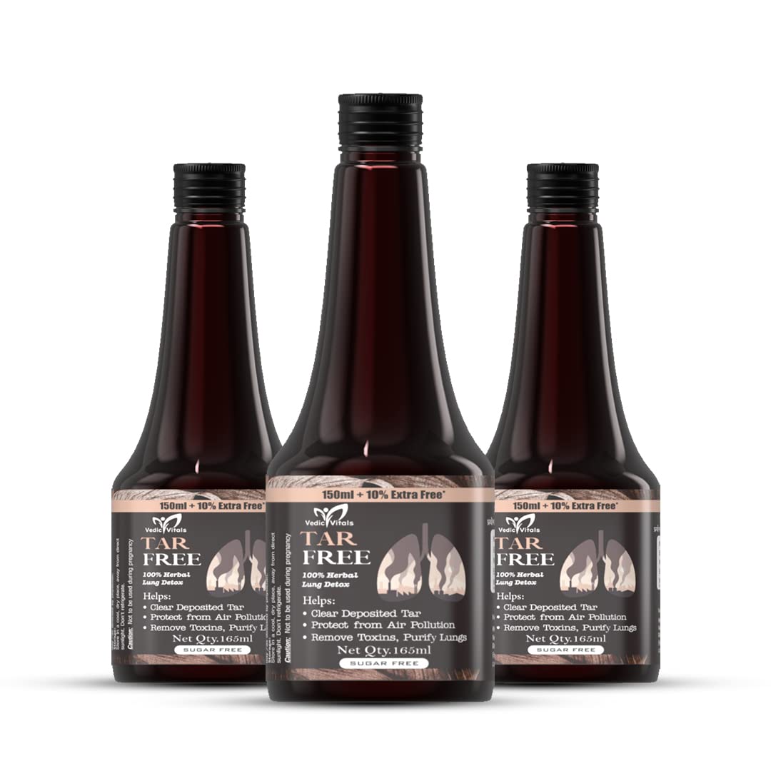 Buy VEDIC VITALS TAR FREE Lungs Detox For Smokers Set 6 (165ml each