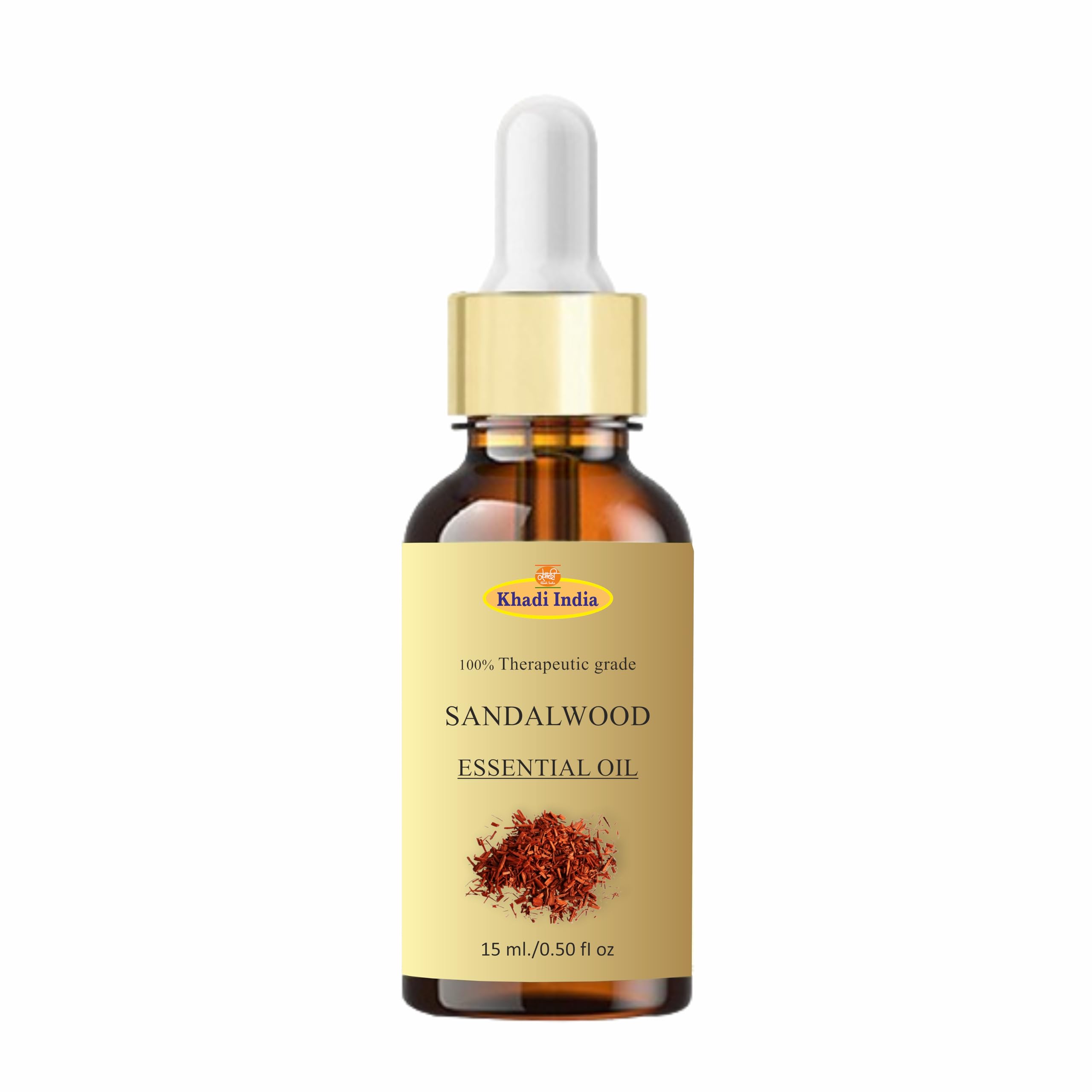 Khadi Sandalwood Essential Oil, Pure Natural Steam Distilled, Therapeutic Grade, 15ml-picture-20