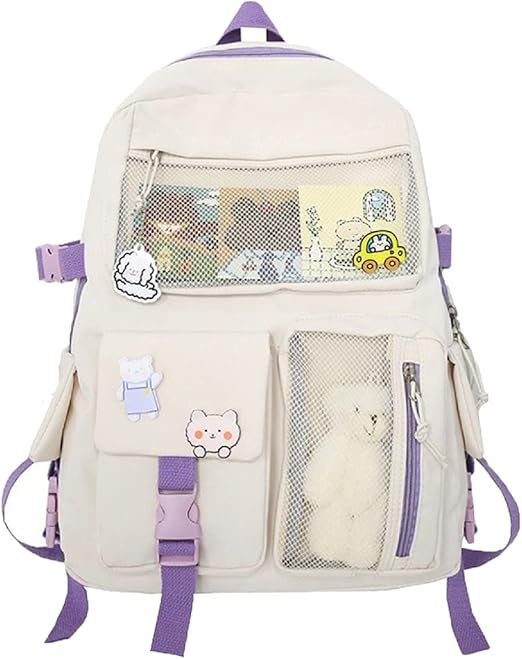 GGOOB Kawaii Backpack with Kawaii Pin and Accessories Cute Kawaii