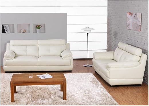 Fabrique Blossom 3+2 Leatherette 5 Seater Sofa Set | Modern, Luxurious, and Comfortable Furniture for Home Office, Guests,...