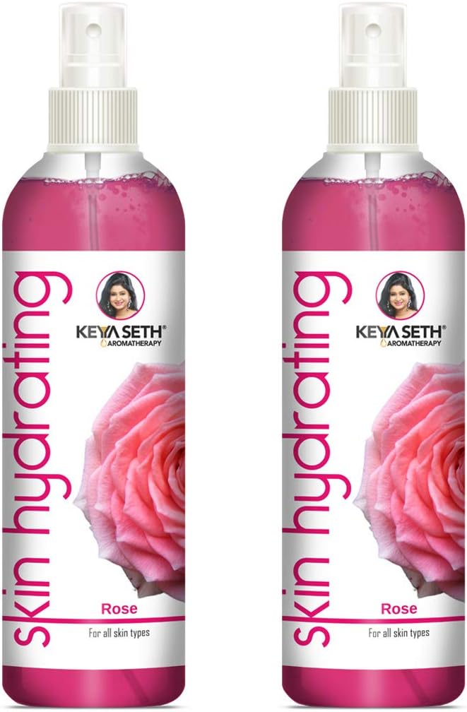 Keya Seth Aromatherapy Skin Hydrating Rose Toner Nourishing Anti-Ageing Oil Control, Rosy Glow Enriched with Pure Essential Oil of Rose & lavender for all Skin Type Pack of 2 (200MLX2)