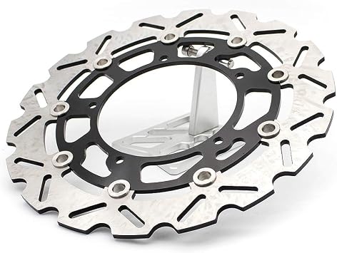 FXCNC Racing Motorcycle Floating Front Brake Disc Rotor For Yamaha YZF R1 2007 2008 2009 2010 2011 2012 2013 2014 Left Side