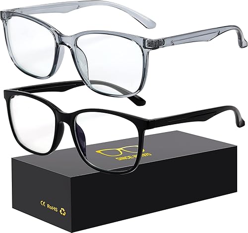 Miniatura 23 de Lentes con bloqueo de luz azul para computadora, lectura, juegos, televisión, teléfonos, lentes de moda antifatiga visual y UV para mujeres y