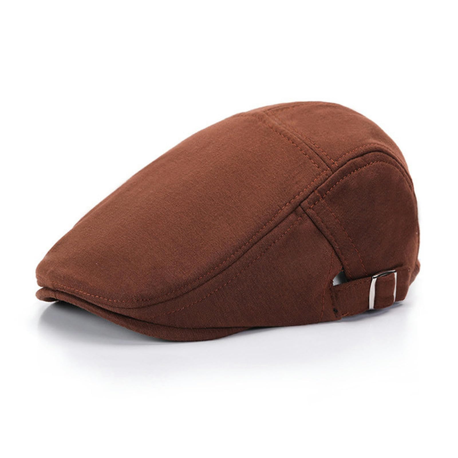 Autumn Corduroy Beret Hat Men Sun Hats Solid Color Berets Vintage Style Caps Flat Adjustable Hat
