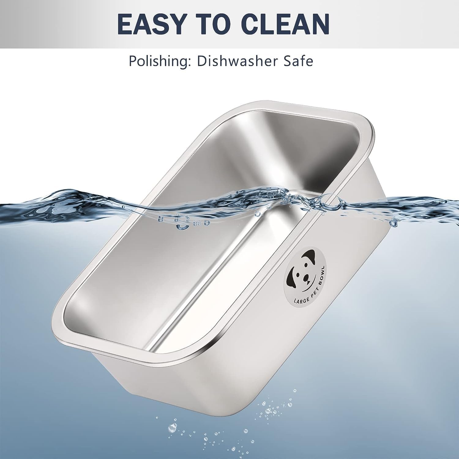 Stainless Steel Dog Bowls for Large Dogs, High Capacity Metal Dog Food Bowls, Food and Water Bowl for Larges, X-Large, and Big Dogs 3.2 Gallons