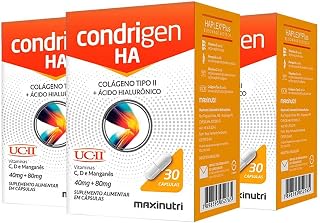 Kit 03 Condrigen H.A. Colágeno Tipo II + Ácido Hialurônico 30 Cáps Loja Maxinutri