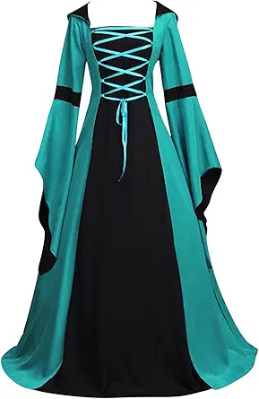 OIOLOYJM Renaissance Costume Women Medieval Sexy Plus Size Witch Vampire Gothic Halloween Costumes Woman 2025 Clothes Dresses