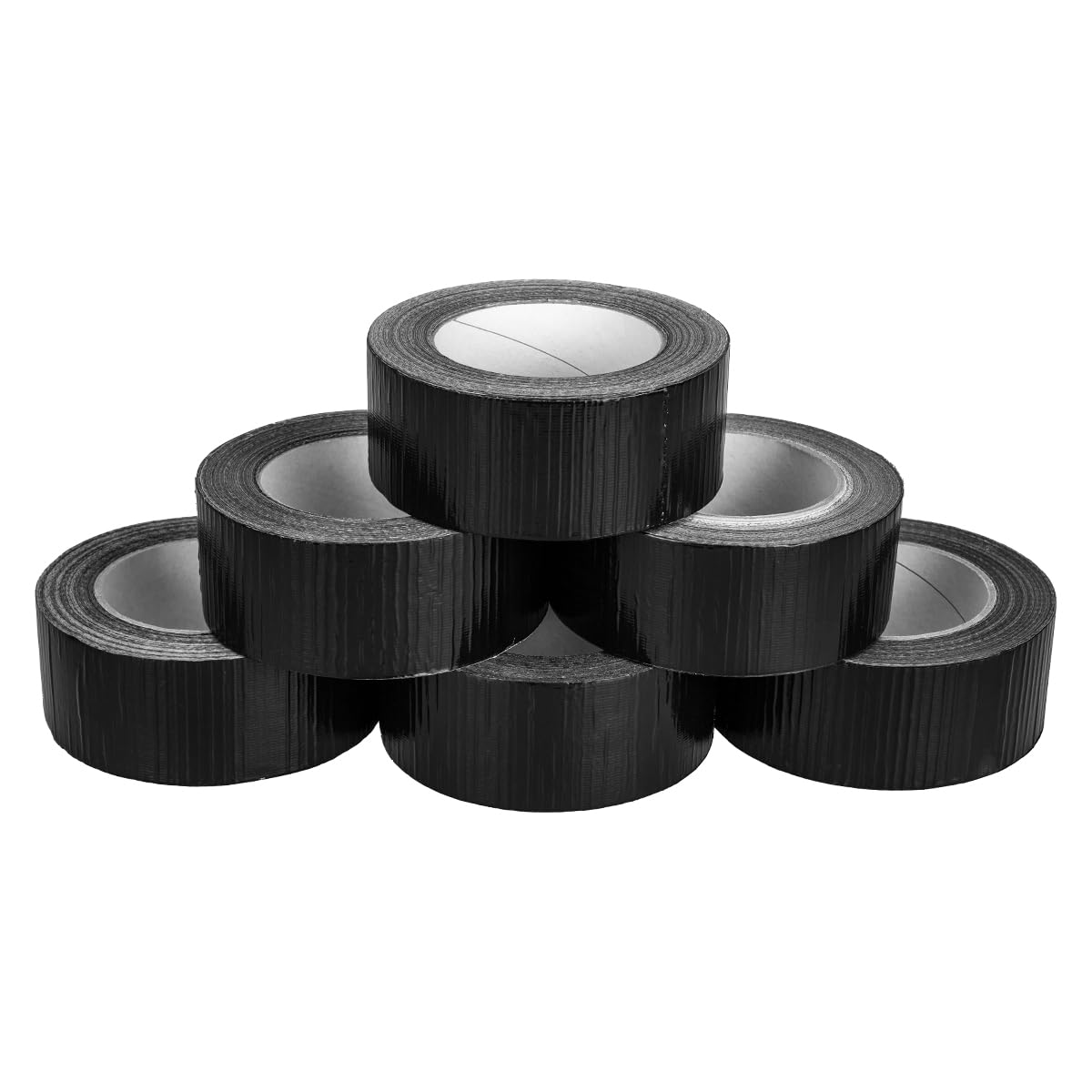 verpacking Zestaw 6 szt. | taśma z tkaniny premium czarna [50 m x 48 mm] taśma pancerna, wysoka siła klejenia, taśma Gaffa Tape z klejem z naturalnego kauczuku