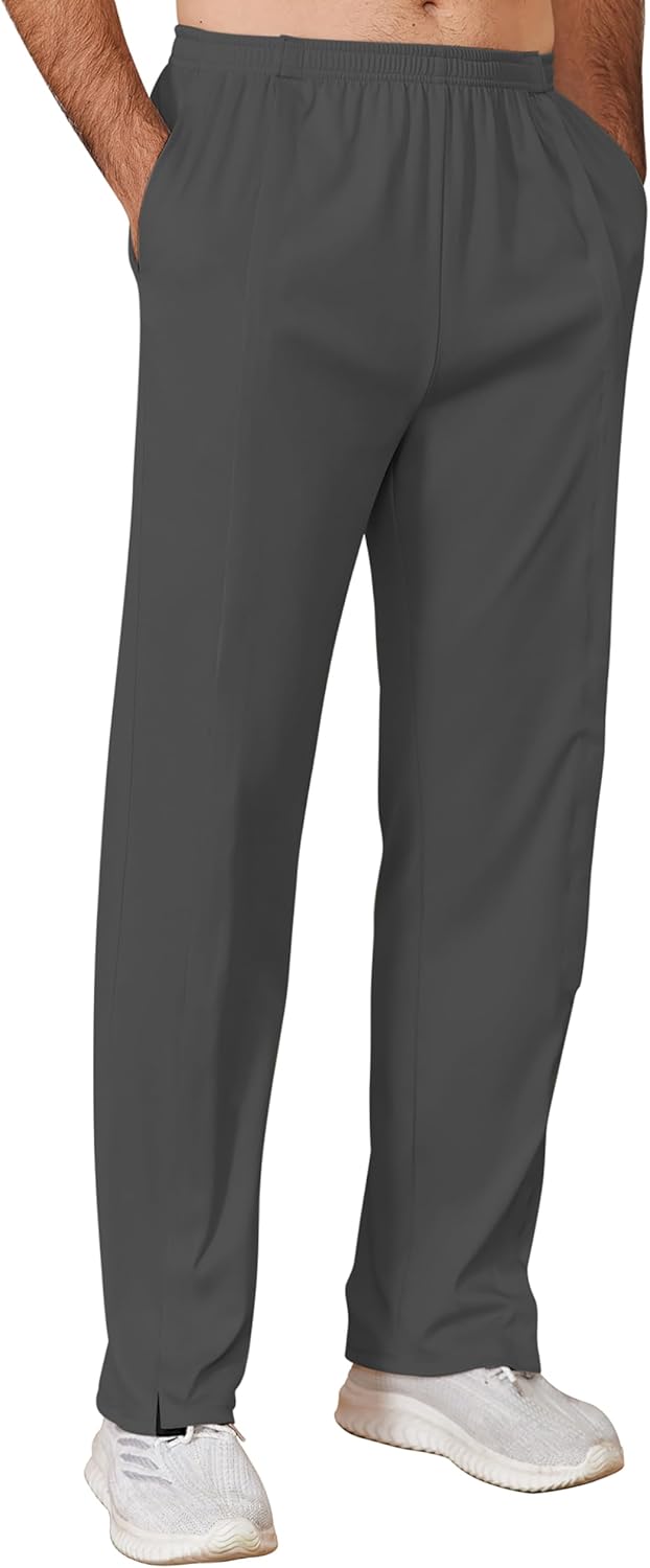 Deyeek Tear Away Pants for Men Open Bottom Side Snap On Sweatpants Baggy Post Knee Hip Leg Surgery Recovery Pant with Pockets - Image 6