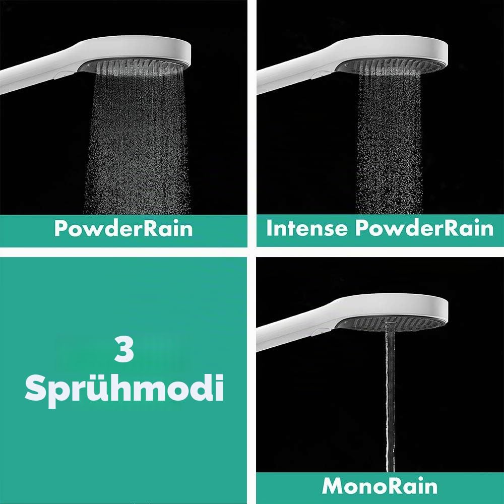 hansgrohe Duschkopf Rainfinity Regendusche (130mm, 3 Strahlarten) mattweiß