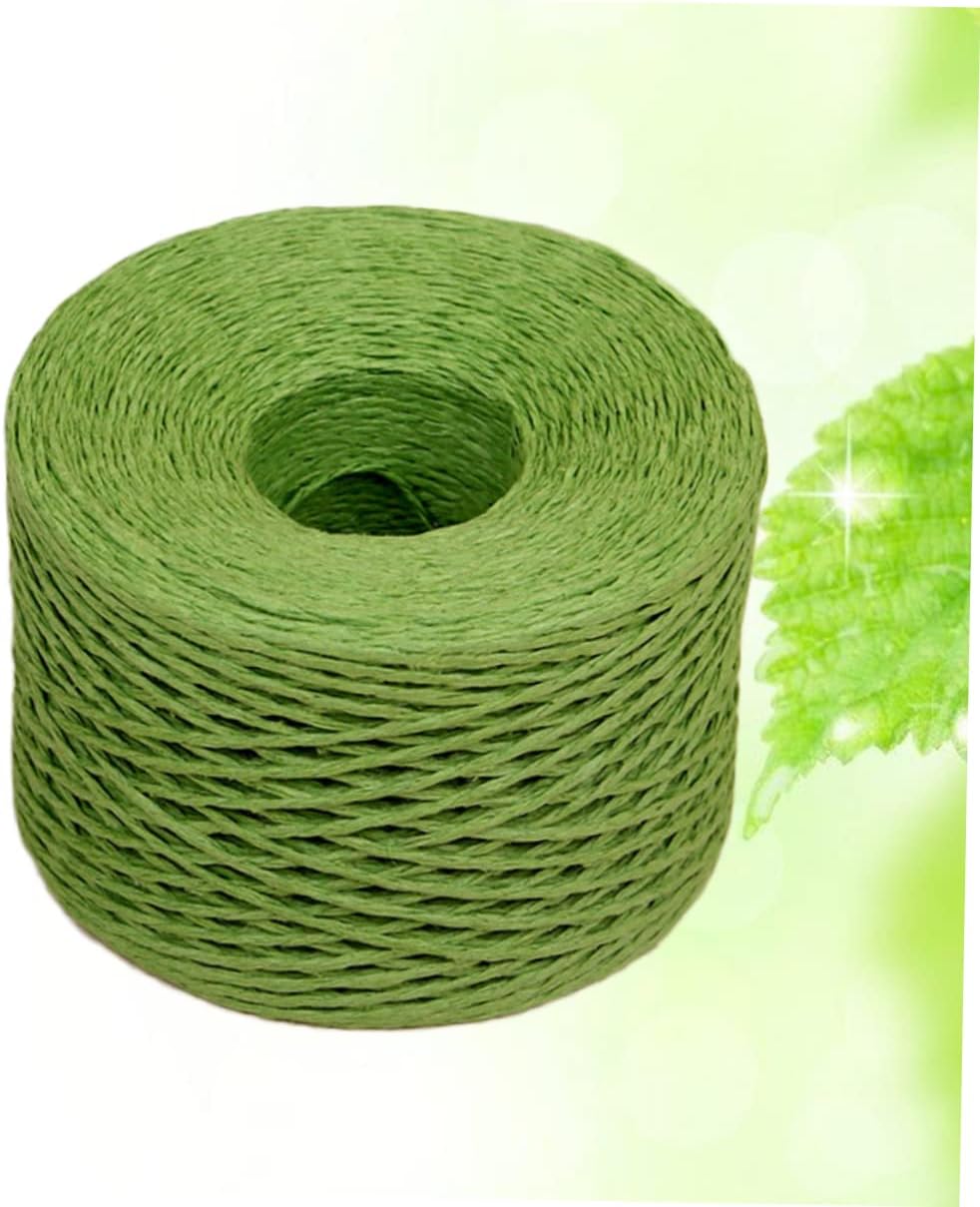 2pcs 218 Matte Paper Raffia Twine 0.08 Inch Wide Paper String Rolls Braided Rope for Festivals