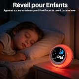 iHoo Toddlers Sleep Training Clock, Kids Alarm Clock with Night Light & Nap Timer, Ok to Wake Clock Gift for 2-9 Years Girls Boys White - 2