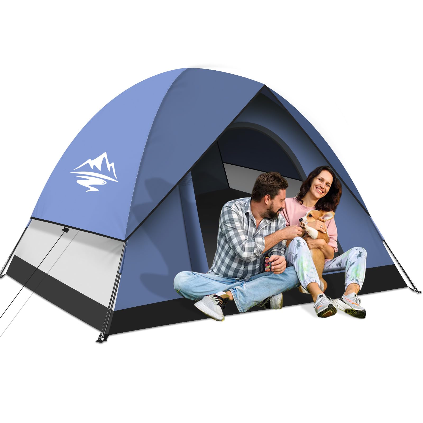 Zelt 2/3/4 Personen Campingzelt - 60s Automatik Schnellaufbau 2 Mann Zelte  Wasserdicht & Winddicht, Kuppelzelt mit Regenschutz, Leichtes Zelt fr  Camping, Wandern & Trekking : Amazon.de: Sport & Freizeit