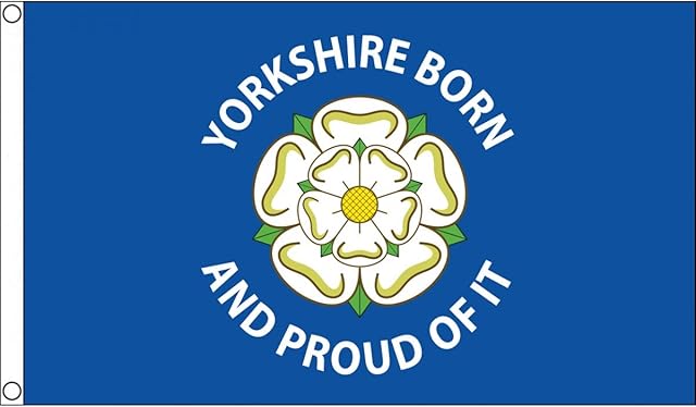 FlagSuperstore Yorkshire Born And Proud of It Flag 5 x 3 FT - 100% Polyester With Eyelets - English County