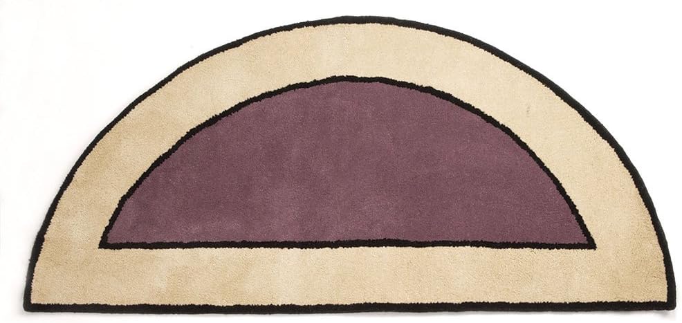 Contemporary II Dusk Wool Hearth Rug, Half Round