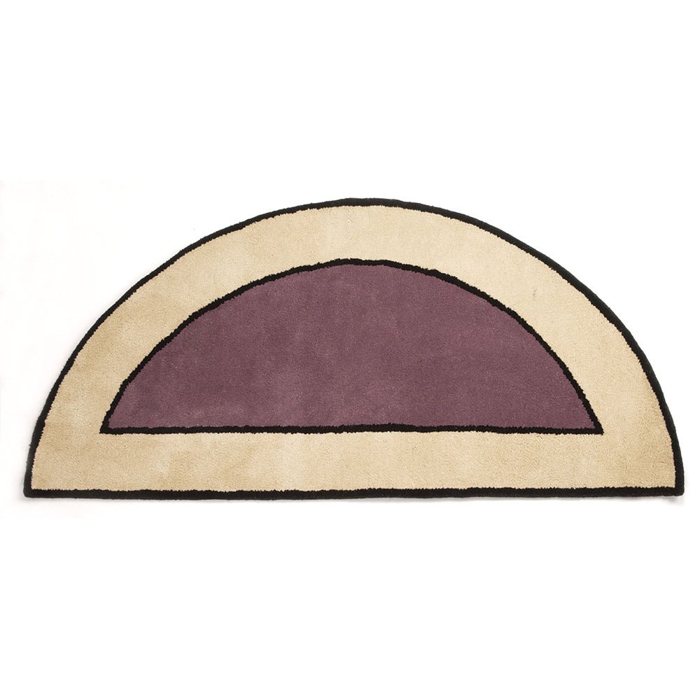 Contemporary II Dusk Wool Hearth Rug, Half Round