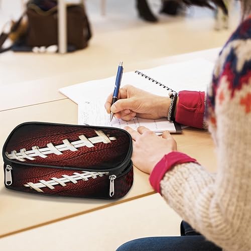 Miniatura 6 de Pardick Estuche para lápices de fútbol americano de gran capacidad, con compartimentos con cremallera, para niños, niñas, adultos, estudiantes,